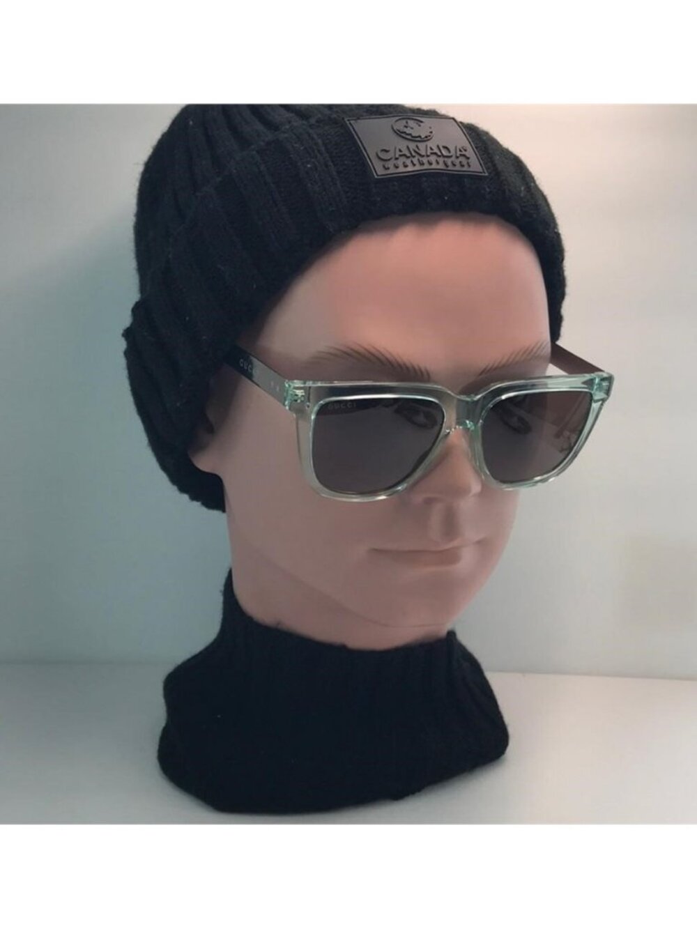Gucci GG0976S 002 in injected material , in green rectangular/square Sunglasses - Picture 4 of 12